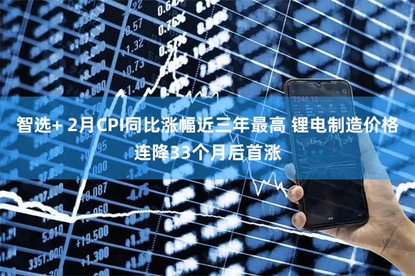 智选+ 2月CPI同比涨幅近三年最高 锂电制造价格连降33个月后首涨
